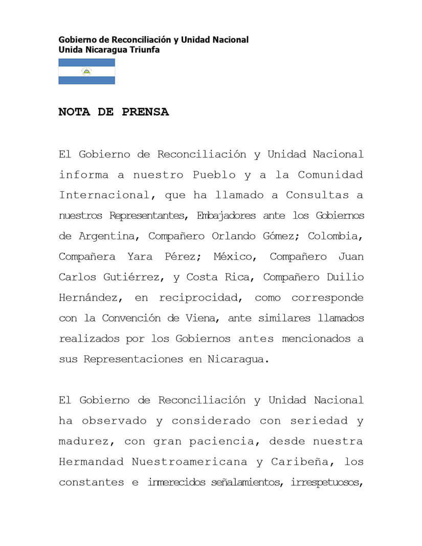 nota-nicaragua-cancilleria